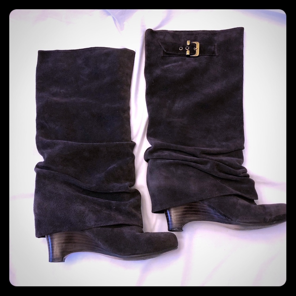 Naughty Monkey boots. Hard to find deep plum color